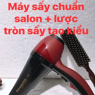 Combo máy sấy tóc công suất cao và lược sấy tròn tạo kiểu
