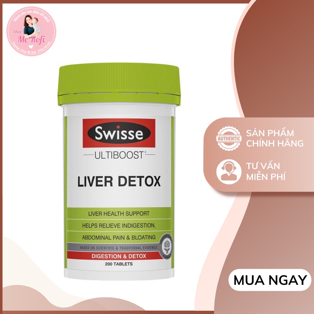 Viên Uống Hỗ Trợ Thải Độc Gan Swisse Liver Detox Úc 120 viên - Mẹ Rofi