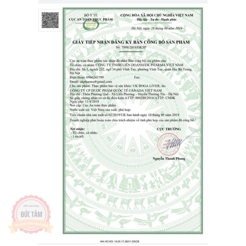 Viên Uống BOGA LIVER Bổ Gan, Mát Gan Hộp 60 Viên Mềm