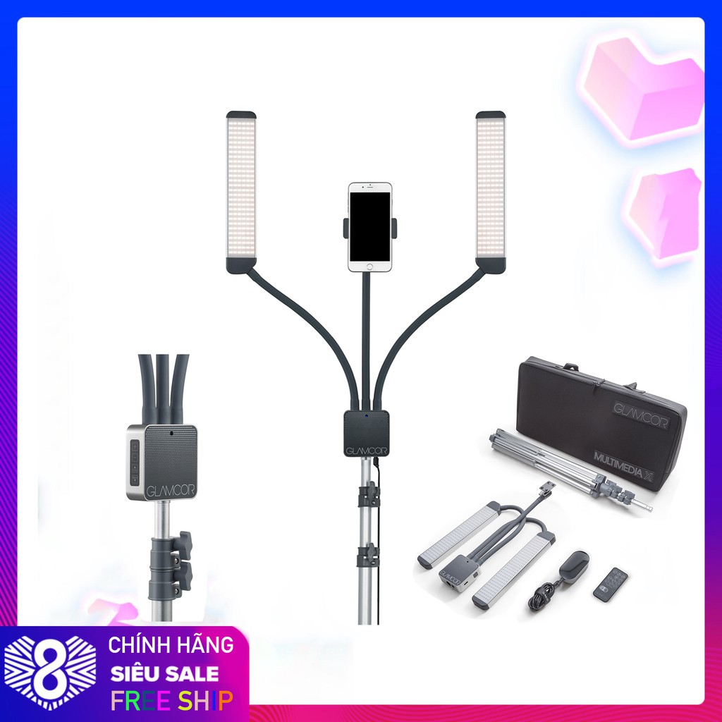 Đèn SPA phun xăm thẩm mỹ, trang điểm nối mi cao cấp GLAMCOR MULTIMEDIA X (PHONE CLIP INCLUDED)