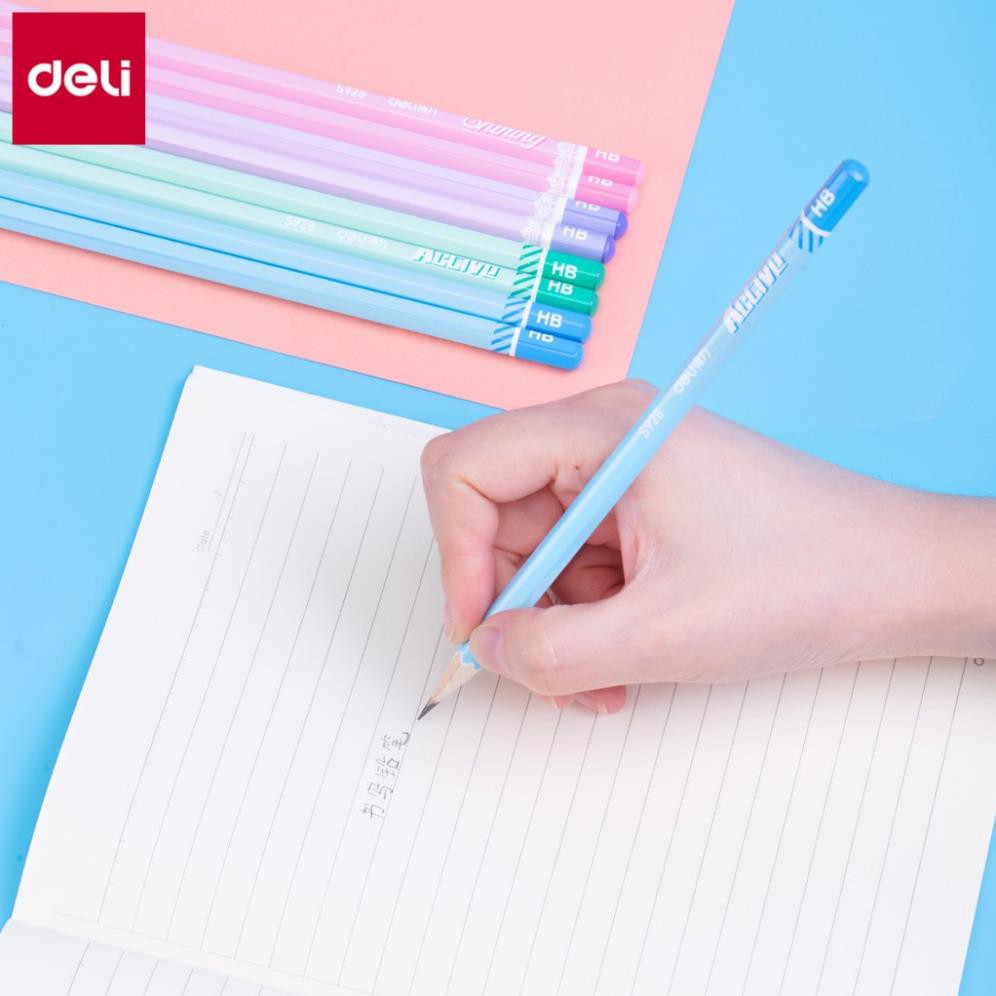 Bút chì lục giác 2B Deli E37000 - ngòi không gãy