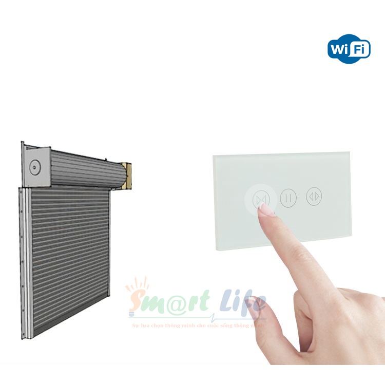 Công tắc điều khiển cửa cuốn cảm ứng thông minh cao cấp Tuya Smart Life Wifi