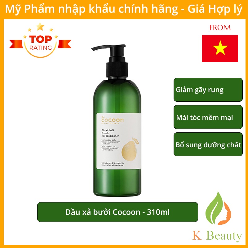 Dầu xả bưởi Cocoon giúp cung cấp dưỡng chất và bổ sung độ ẩm cho tóc 310ml - Hàng Việt Nam chính hãng