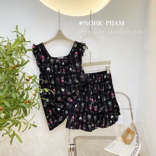 NOHK _ Bộ mặc nhà chất lanh lụa siêu mát. Size S M L
