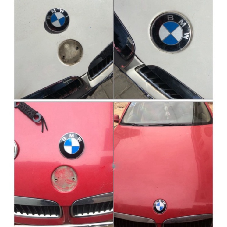 [GIÁ SỐC - HÀNG CHÍNH HÃNG] 01 Logo biểu tượng huy hiệu gắn trước xe ô tô BMW cao cấp đường kính 82mm (HÀNG LOẠI 1)