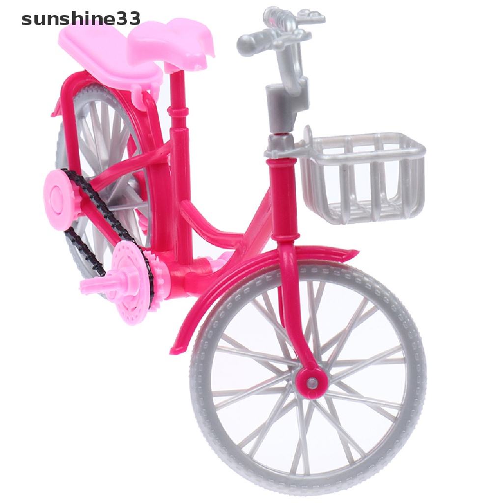 SU Dollhouse Single Bicycle Outdoor Sports Toy Photo Decoration for 30cm Doll Toys n