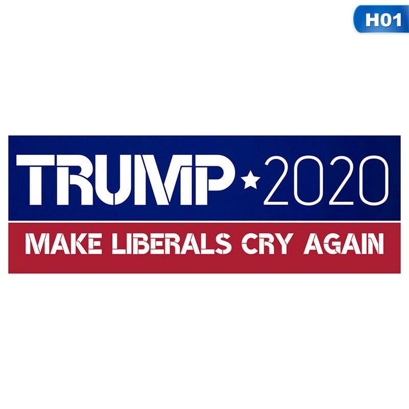 Decal Dán Trang Trí Xe Hơi In Chữ Trump 2020 Make America Great Again