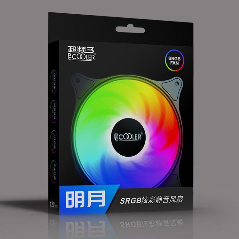 Quạt tản nhiệt PC Cooler S RGB Fan case 12cm Fan Led máy tính 3 Pin và chân Molex