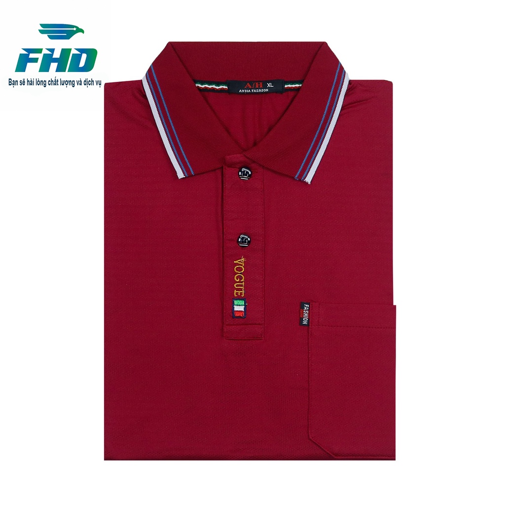 Áo thun nam trung niên có túi vải lỗ thoáng mát hút mồ hôi màu sắc nhã nhặn dễ phối đồ FHDA022_2