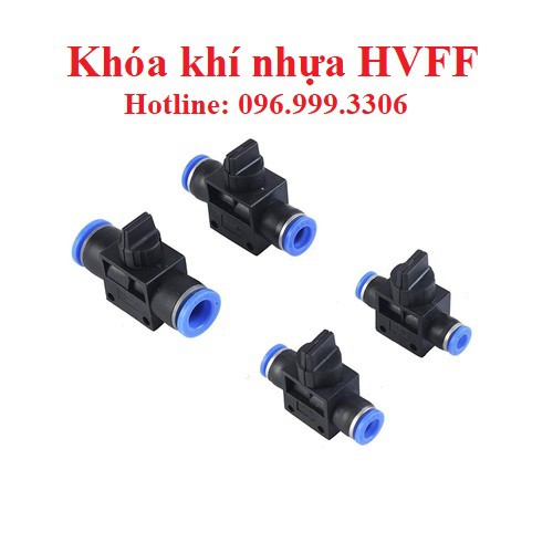 Van khóa khí nhựa HVFF khí nén, phun sương hai đầu ống đầy đủ kích thước giá sỉ
