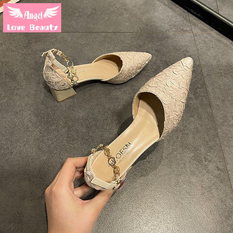 Giày Sandal Cao Gót Thời Trang Xuân Hè Phong Cách Mới 2022 Cho Nữ
