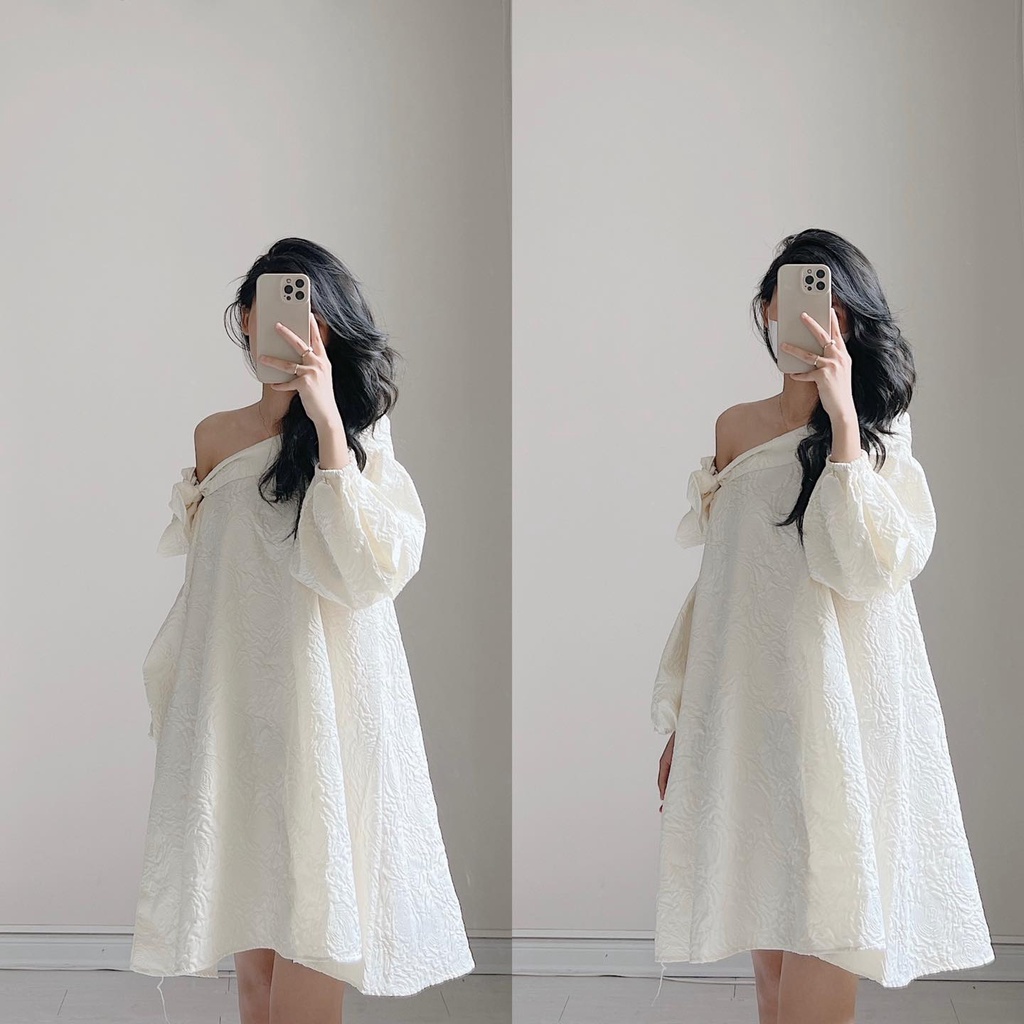 Váy buộc nơ vai xinh by Samhyewear