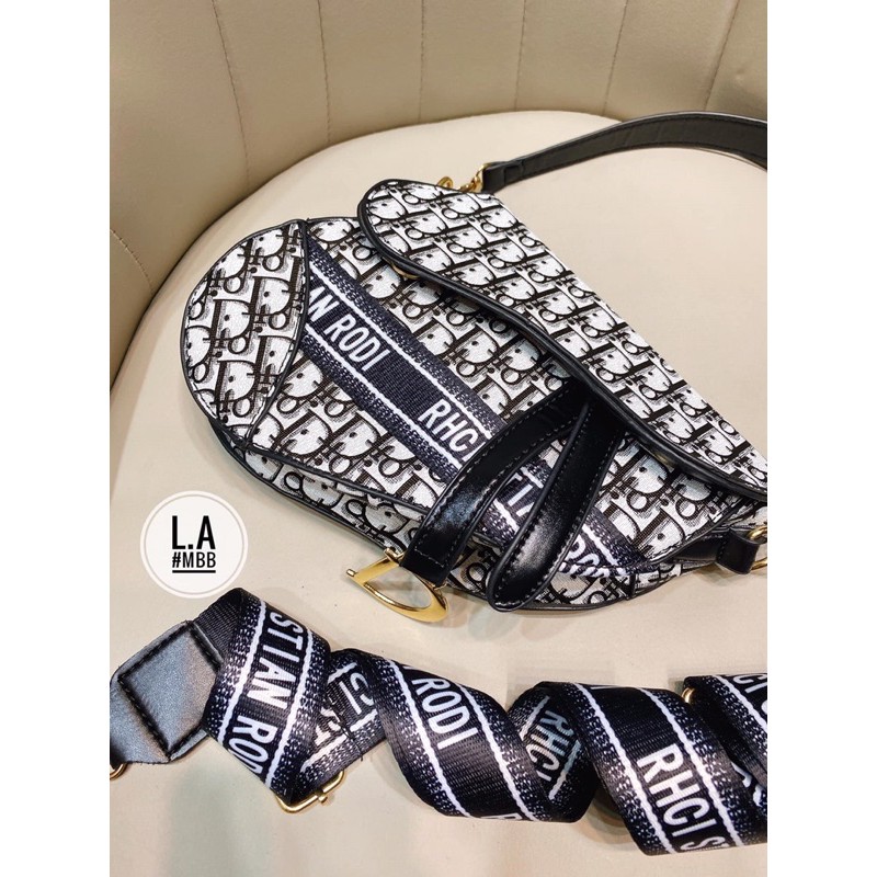 Túi D.i.o.r Yên Ngựa Thổ Cẩm Size 22 | BigBuy360 - bigbuy360.vn