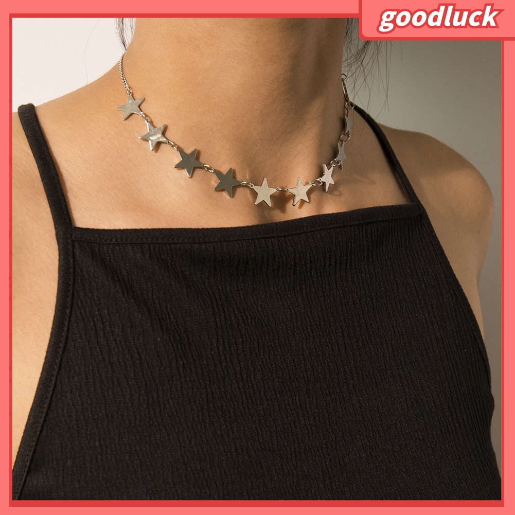 Set 5 Dây Chuyền Mặt Hình Ngôi Sao / Trái Tim Thời Trang Cho Nữ