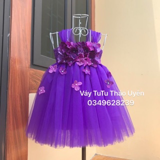 Váy tutu màu tím váy công chúa màu tím cho bé