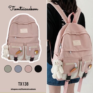 Ba lô nữ đi học TIỆM TÚI CỦA KEM balo đi học Cà rốt Nhím con TX138