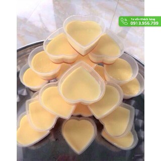 Khuôn làm bánh flan, rau câu, sữa chua trái tim có nắp Vĩnh Trường 90ml (50 cái)