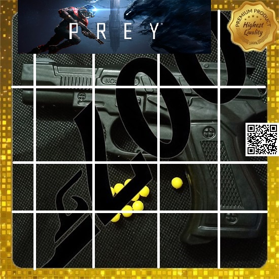 1738 Mô hình FPS Prey nhựa đen 007 Skypall Tặng kèm 12 bi nhựa