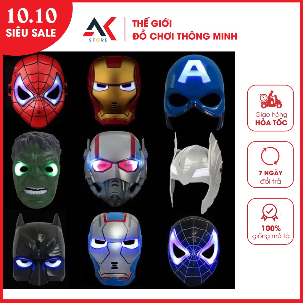 CÓ PHÁT SÁNG - Mặt Nạ Siêu Nhân Phát Sáng Trong Avengers Biệt Đội Siêu Anh Hùng