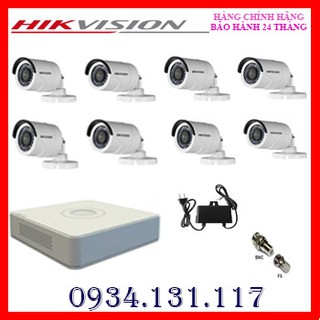 Trọn bộ 8 camera 2.0mp hikvision ds-2ce16d0t-irp