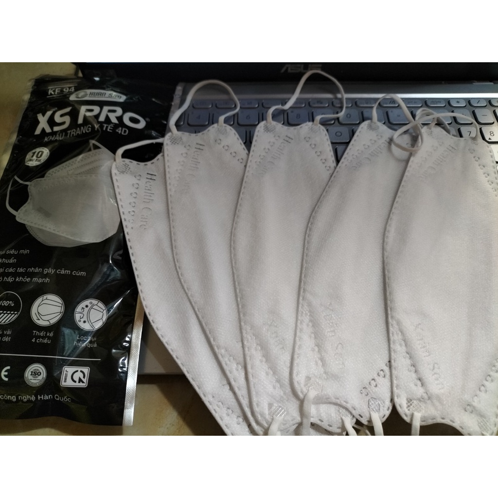 Set 50 Chiếc Khẩu trang 4 Lớp KF94 XF PRO 4D Chống Bụi Mịn, Kháng Khuẩn Hàng Cao Cấp_ bao bì shop