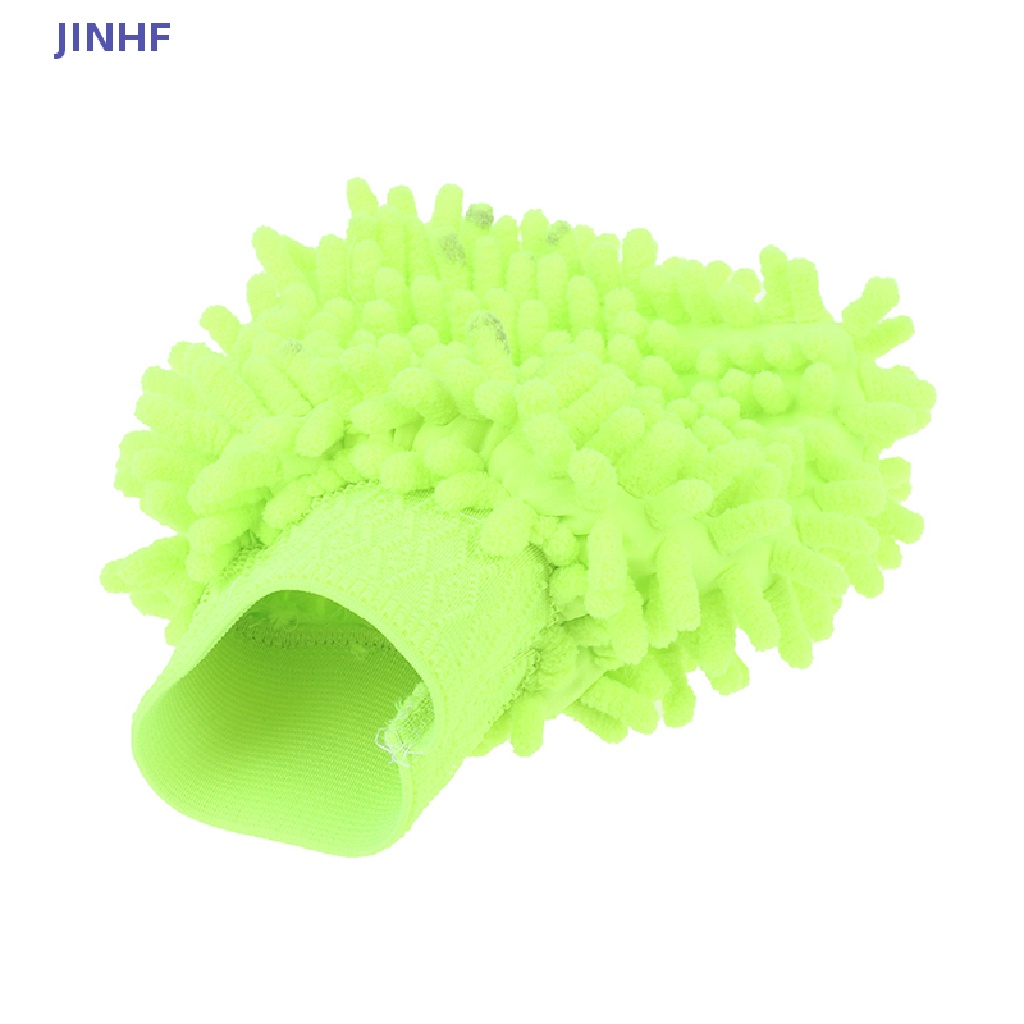 Găng Tay Rửa Xe Bằng Sợi Microfiber Chenille Mềm Mại Cho JINHF
