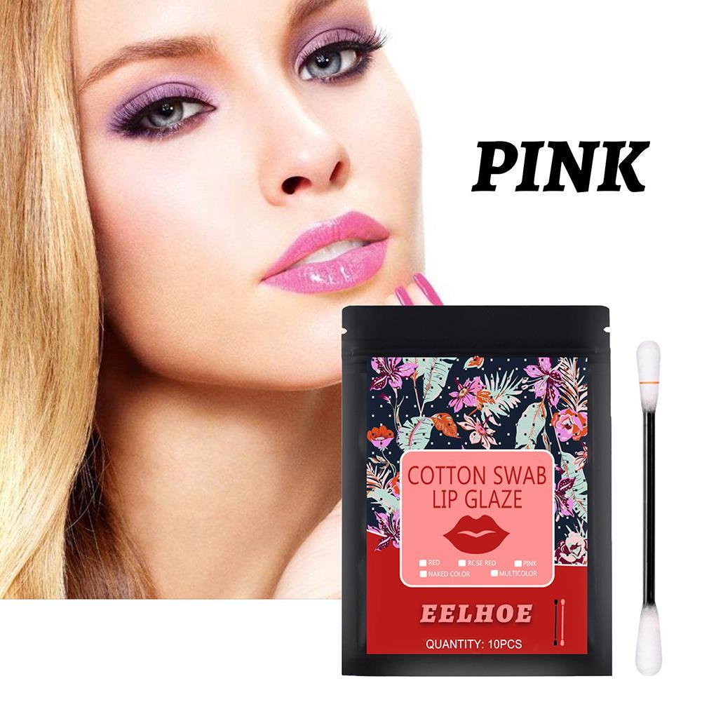 [Hàng mới về] Set 10 tăm bông cotton son môi J6G3 nhỏ gọn tiện lợi