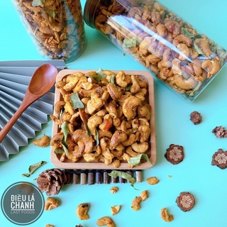 Hộp Hạt Điều Rang Tỏi Ớt Lá Chanh 500G- Hạt Điều Rang Muối