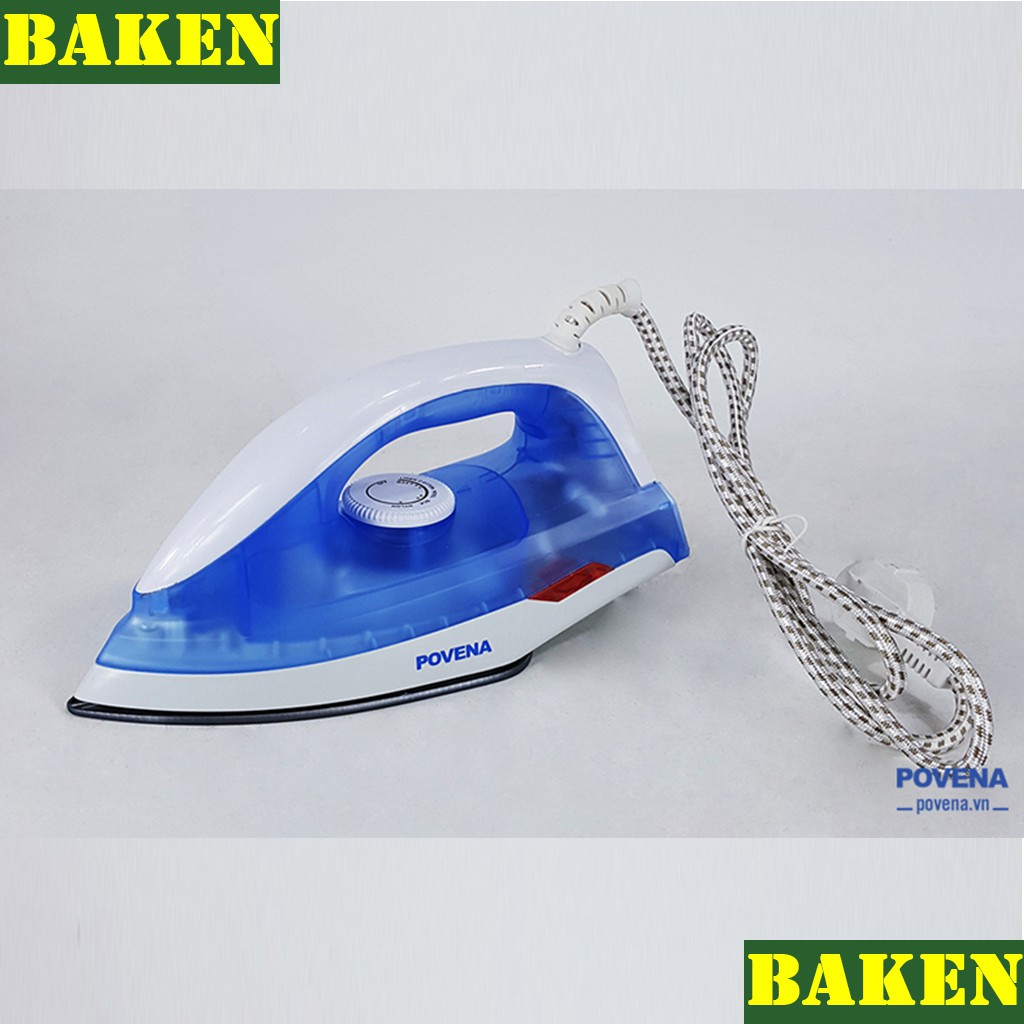 Bàn Ủi Khô POVENA - PVN-9210 - Bàn Là Điện Đế Gang Chống Dính - BAKEN