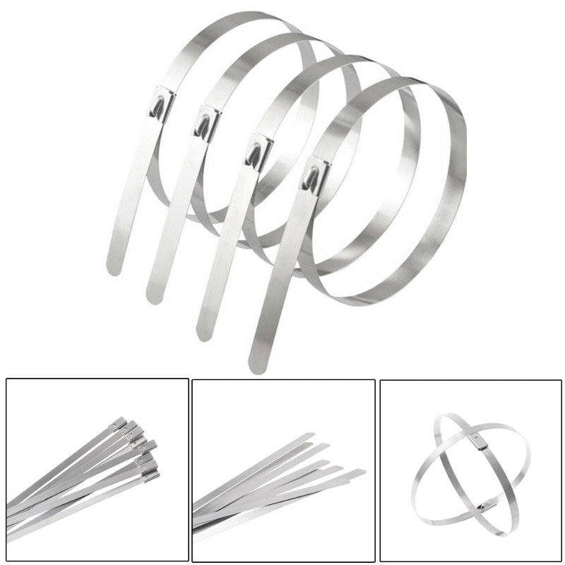 Set 10 dụng cụ buộc cáp/ống thoát nhiệt bằng thép không gỉ