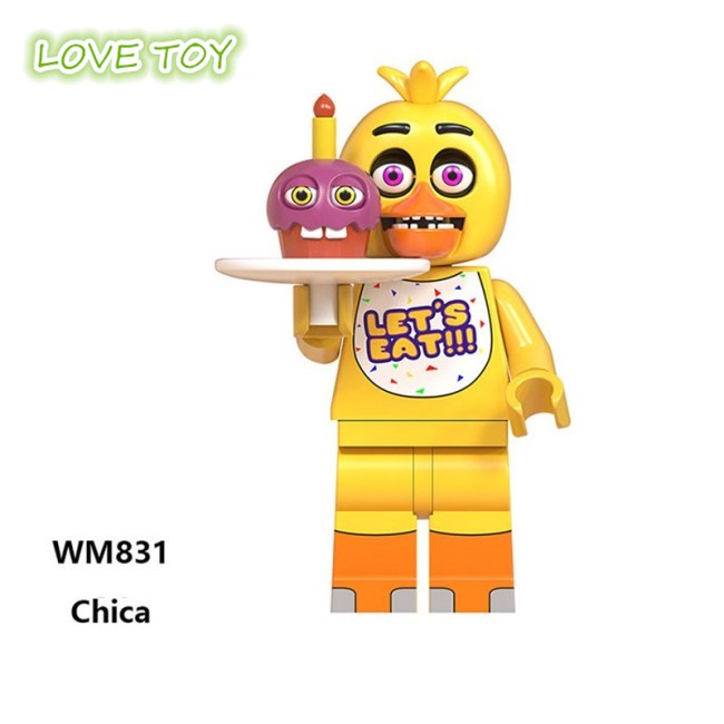 Nkodok FNAF series lego compatible Fazbear,Bonnie,Chica,Foxy,Freddy minifigures for kids lego toys