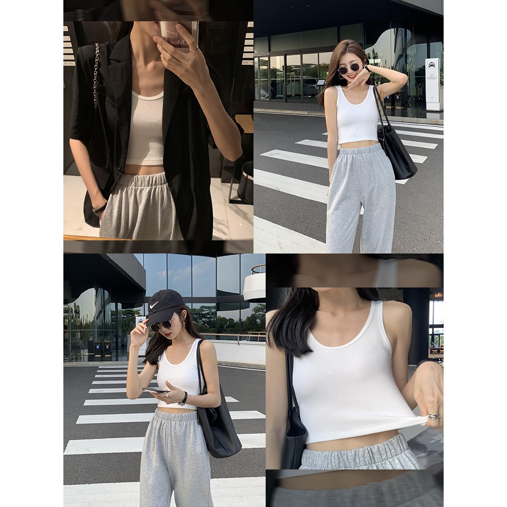 Áo Ba Lỗ Croptop, Áo Croptop Ôm Body Co Dãn Moda.H