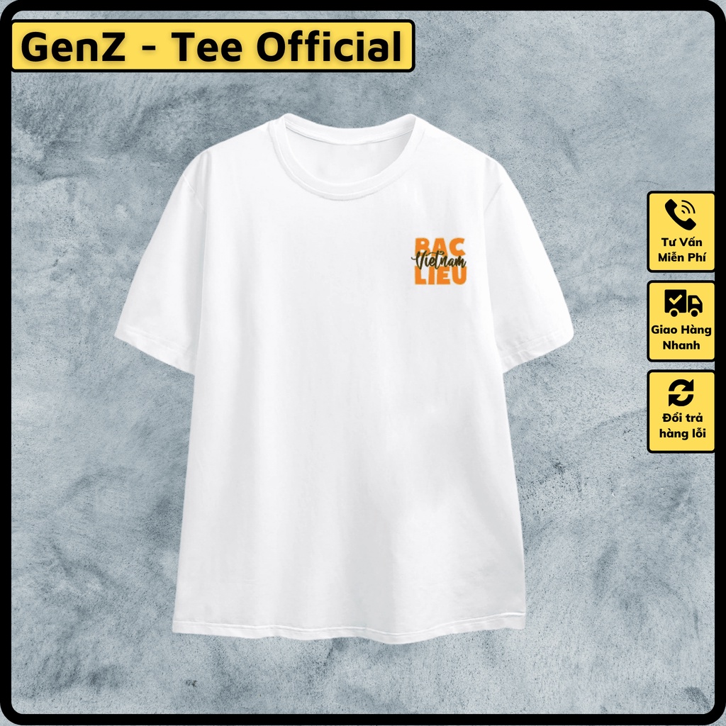 Áo Thun Local Brand Tỉnh Bạc Liêu, Áo 63 Tỉnh Thành Nam Nữ Form Rộng Unisex Genz Cá Tính