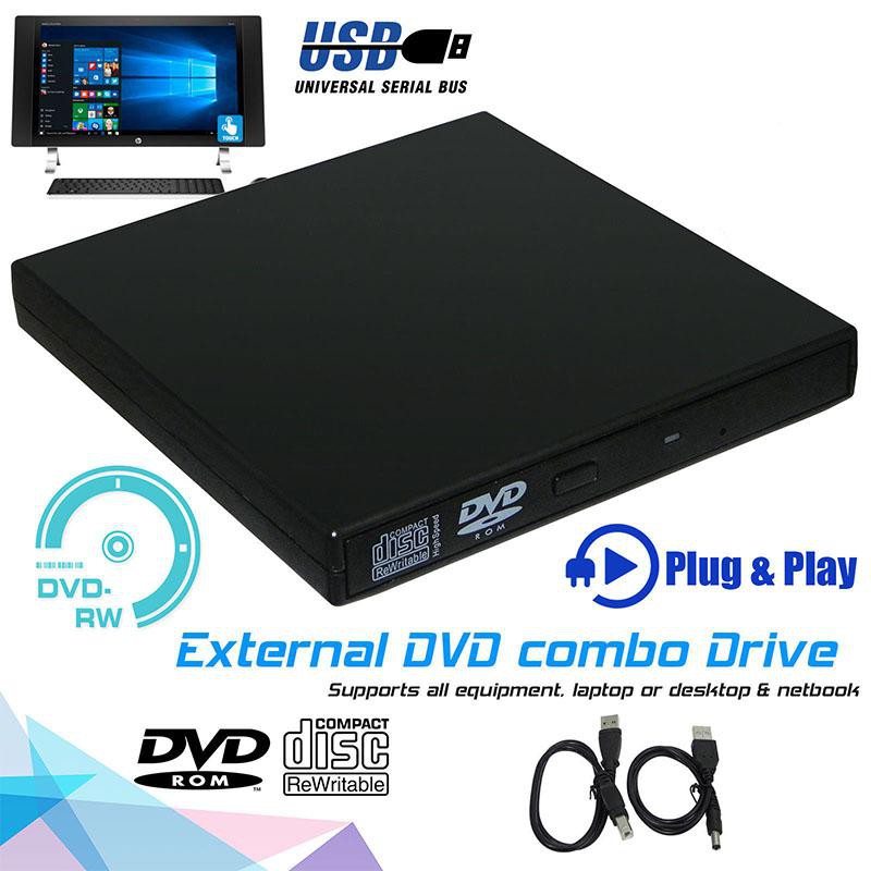 Ổ đĩa quang CD-RW kết nối qua USB đọc đầu CD VCD tốc độ cao chuyên dụng cho máy tính xách tay