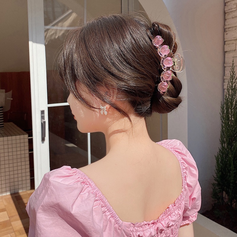 Kẹp Tóc Cỡ Lớn Trong Suốt Thời Trang Mùa Hè Xinh Xắn