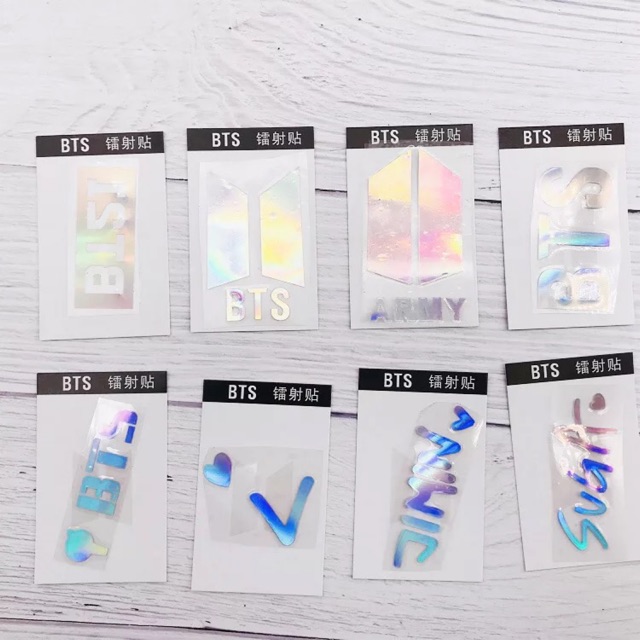 Sticker Hologram BTS ARMY V JUNGKOOK JIMIN SUGA JHOPE RM JIN