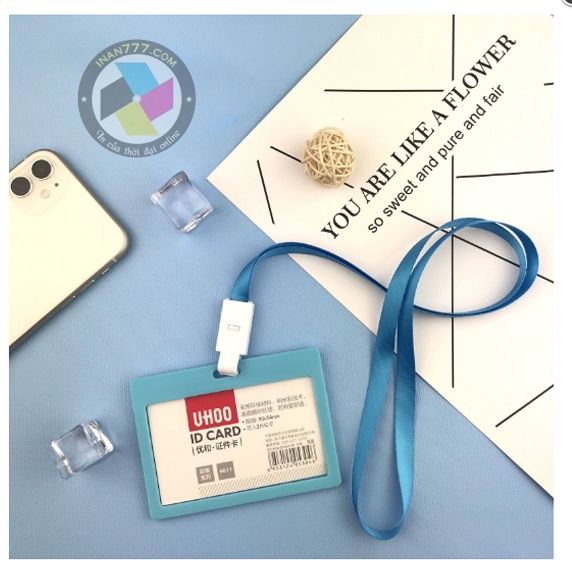 In bảng tên nhân viên chất lượng - thương hiệu cao cấp UHOO_có kèm dây đeo cổ