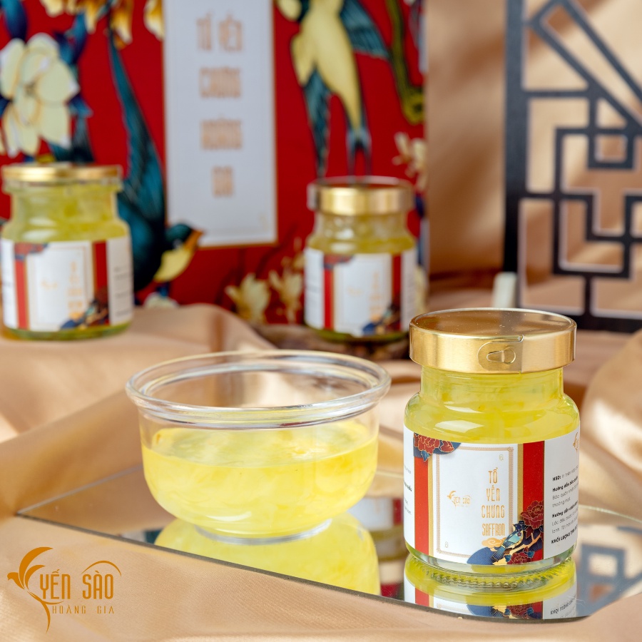 Yến Sào Hoàng Gia Set 6 hũ Tổ yến chưng nguyên chất saffron