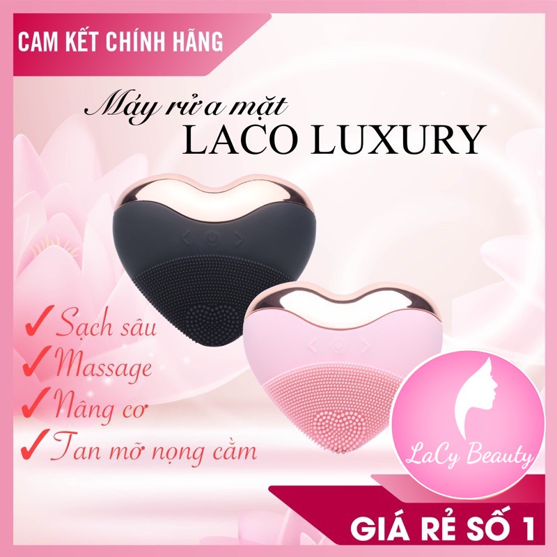 Máy rửa mặt trái tim Luxury ⚡️BH 1 NĂM⚡️ làm sạch sâu, massage, nâng cơ, giảm nọng cằm, trẻ hoá làn da.