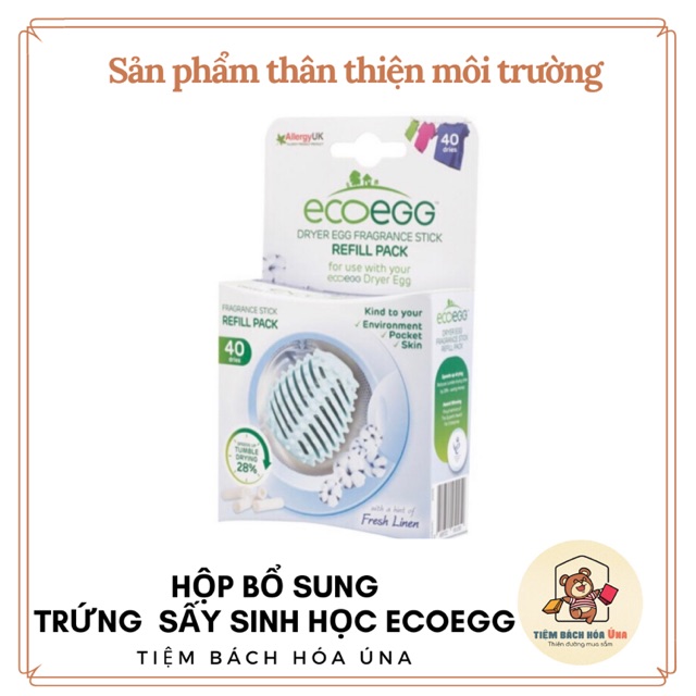 Viên bổ sung cho trứng sấy sinh học Ecoegg hộp 2 gói - Sản phẩm thân thiện môi trường