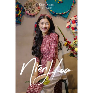 Combo ÁO DÀI họa tiết HOA nhí và trơn tay lở thời trang nữ xuân 2020 (ÁO DÀI + QUẦN SILKY CULOTTES)