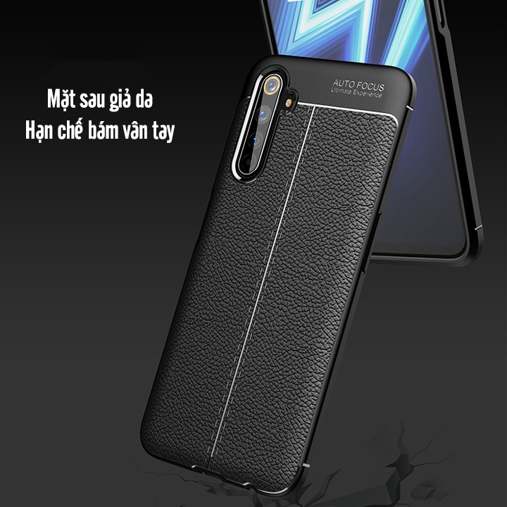Ốp lưng Realme 6 sillicon giả da Auto Focus
