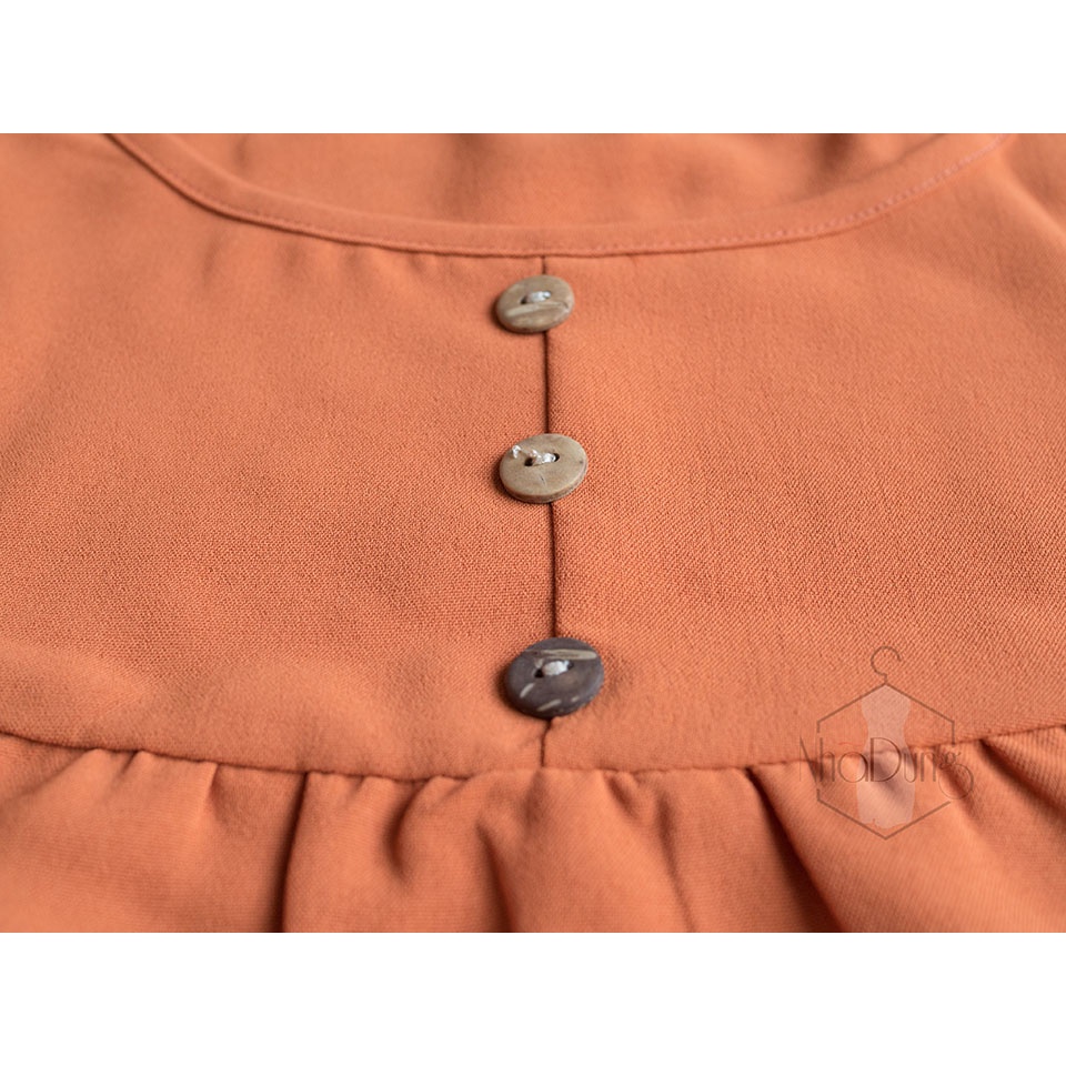 Đồ bộ mặc nhà đồ ngủ nữ cánh tiên vải đũi không nhăn 3 nút Nhã Dung Store siêu mát mẻ kiểu dáng dễ thương dưới 65kg | BigBuy360 - bigbuy360.vn