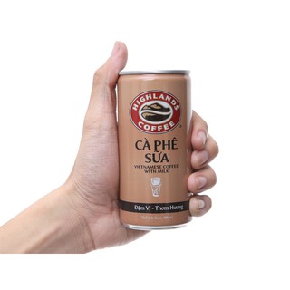 Cà phê sữa đá highlands coffee 185ml/lon - 1 lon, date mới, có nowship
