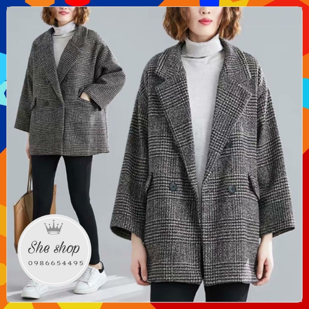 [Mã WAINCU20 hoàn 20% xu đơn 99k] Áo Blazer dạ [HOTTREND] Áo vest dạ, dáng rộng, chất liệu dày dặn, dễ phối đồ