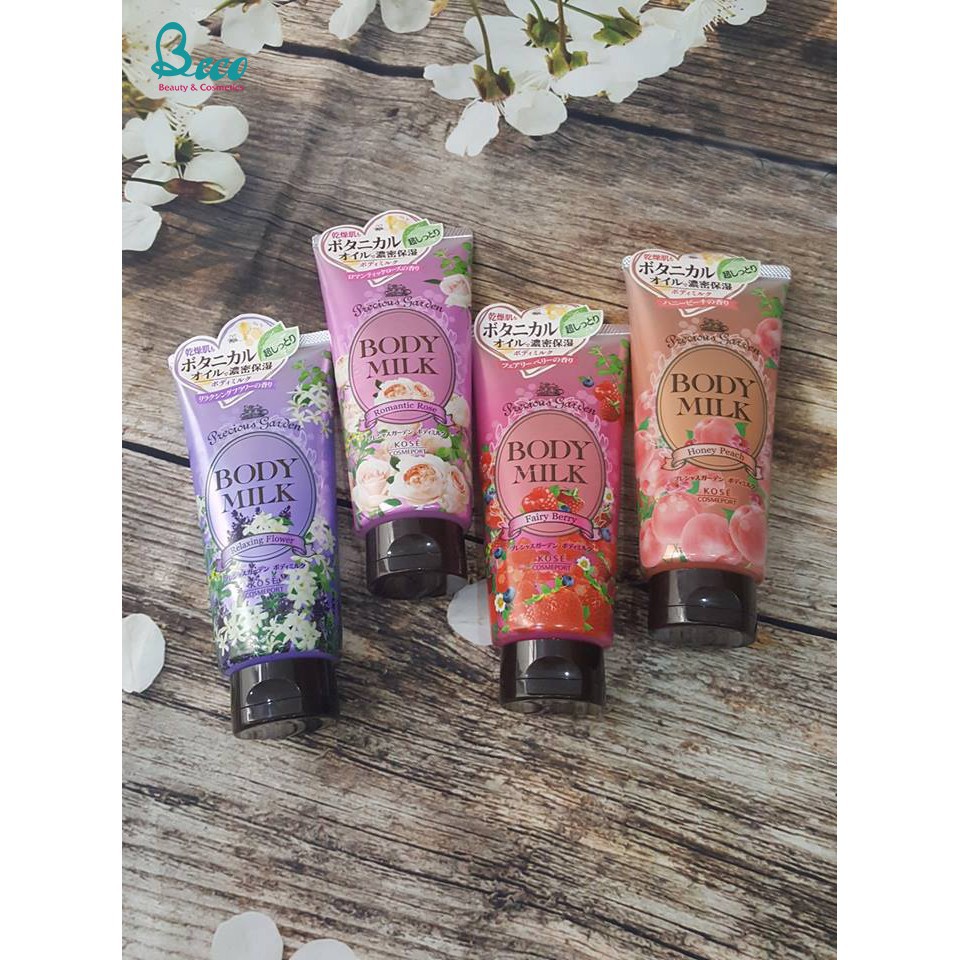 [Mỹ Phẩm Xách Tay]  Dưỡng Thể Body Milk Kose Precious Garden Nhật Bản  - Phụ Nữ Làm Đẹp