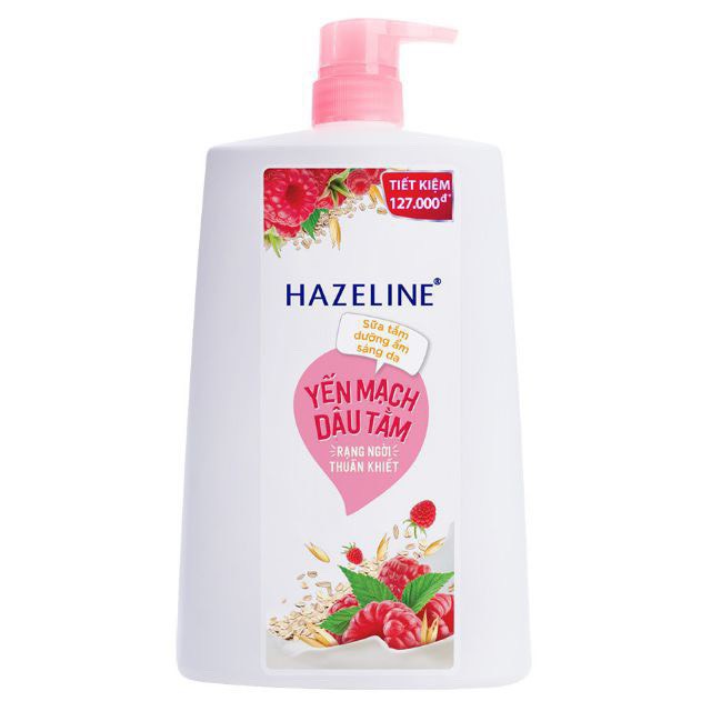 Sữa Tắm Hazeline Chai 1.2L Yến Mạch & Dâu Tằm (Hồng)