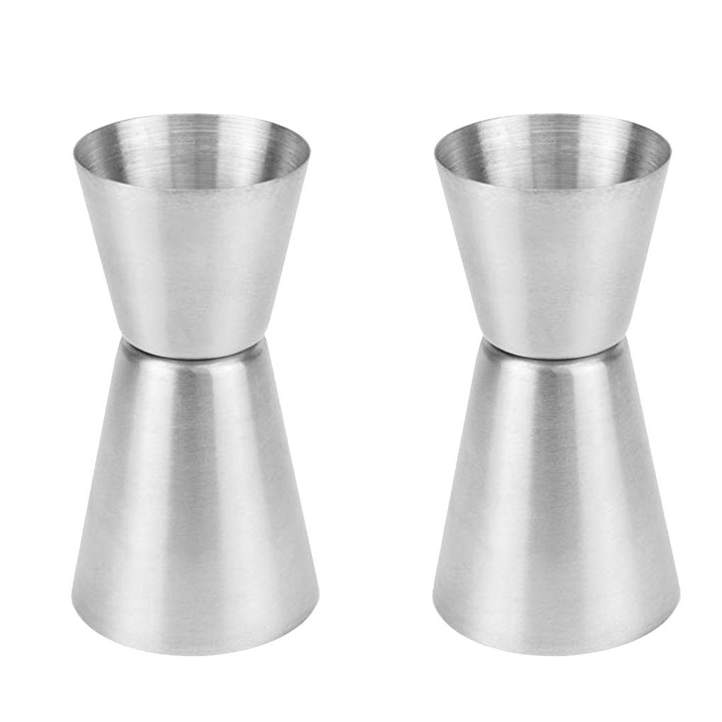 Set 2 Cốc Đo Lường 25ml 50ml Bằng Inox Chuyên Dụng Pha Chế Cocktail
