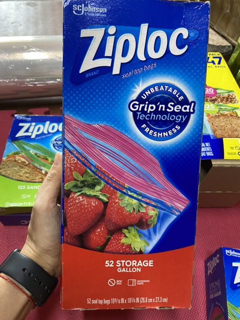 Túi Zip đựng thực phẩm Ziploc Slider các size- Mỹ