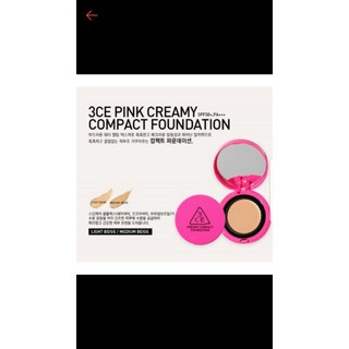 Kem nền dạng nén 3ce Pink Creamy Compact Foundation